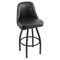 Holland Bar Stool Co Grizzly 30" Swivel Bar Stool, Pewter Finish, Black Vinyl Seat 84030PWBlkVinyl - alternate 1